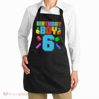 Funny Birthday Boy 6th Birthday Lego Master Builder Apron thumb 2
