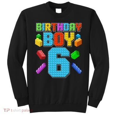 Funny Birthday Boy 6th Birthday Lego Master Builder Sweatshirt