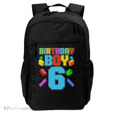Funny Birthday Boy 6th Birthday Lego Master Builder Backpack