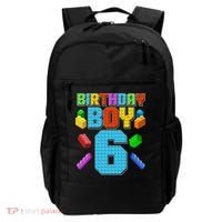 Funny Birthday Boy 6th Birthday Lego Master Builder Backpack thumb 0