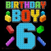 Funny Birthday Boy 6th Birthday Lego Master Builder Bucket Hat thumb 4