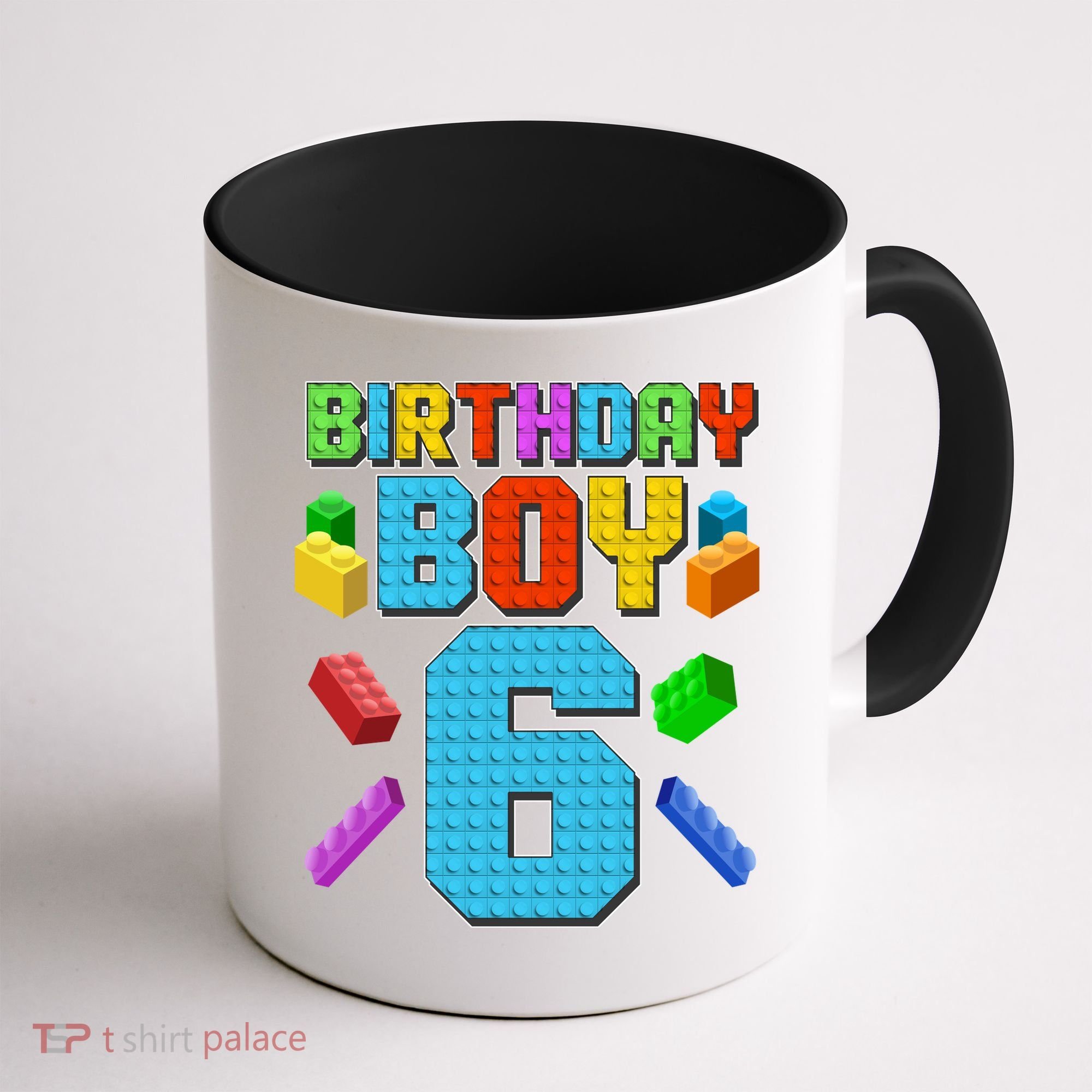Funny Birthday Boy 6th Birthday Lego Master Builder Coffee Mug
