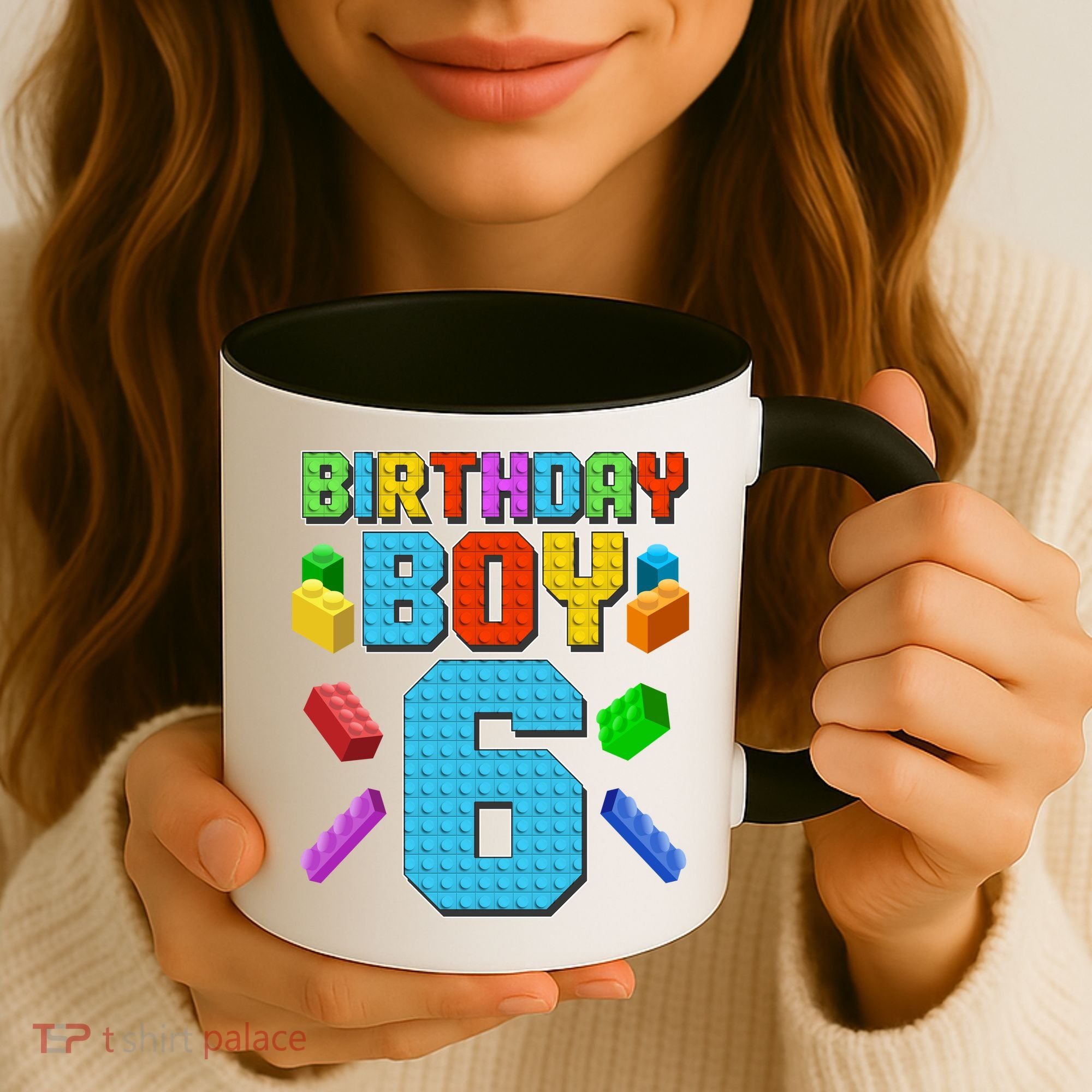 Funny Birthday Boy 6th Birthday Lego Master Builder Coffee Mug