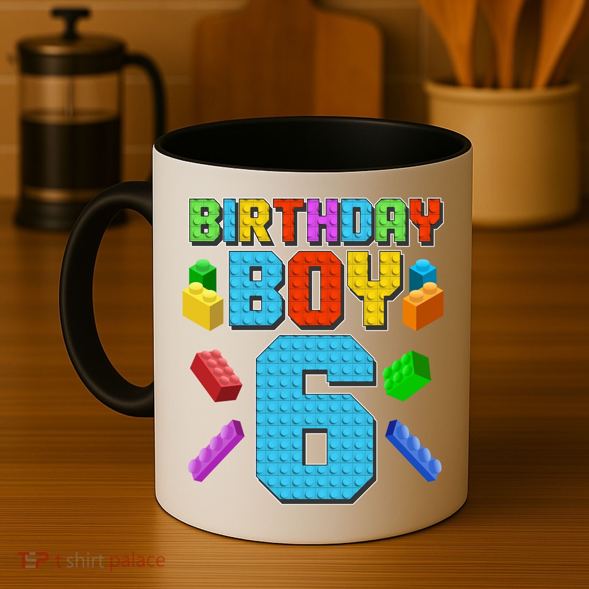 Funny Birthday Boy 6th Birthday Lego Master Builder Coffee Mug