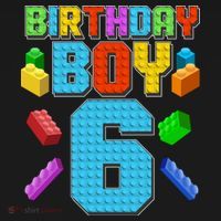 Funny Birthday Boy 6th Birthday Lego Master Builder Polo thumb 3