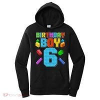 Funny Birthday Boy 6th Birthday Lego Master Builder Women's Hoodie thumb 0
