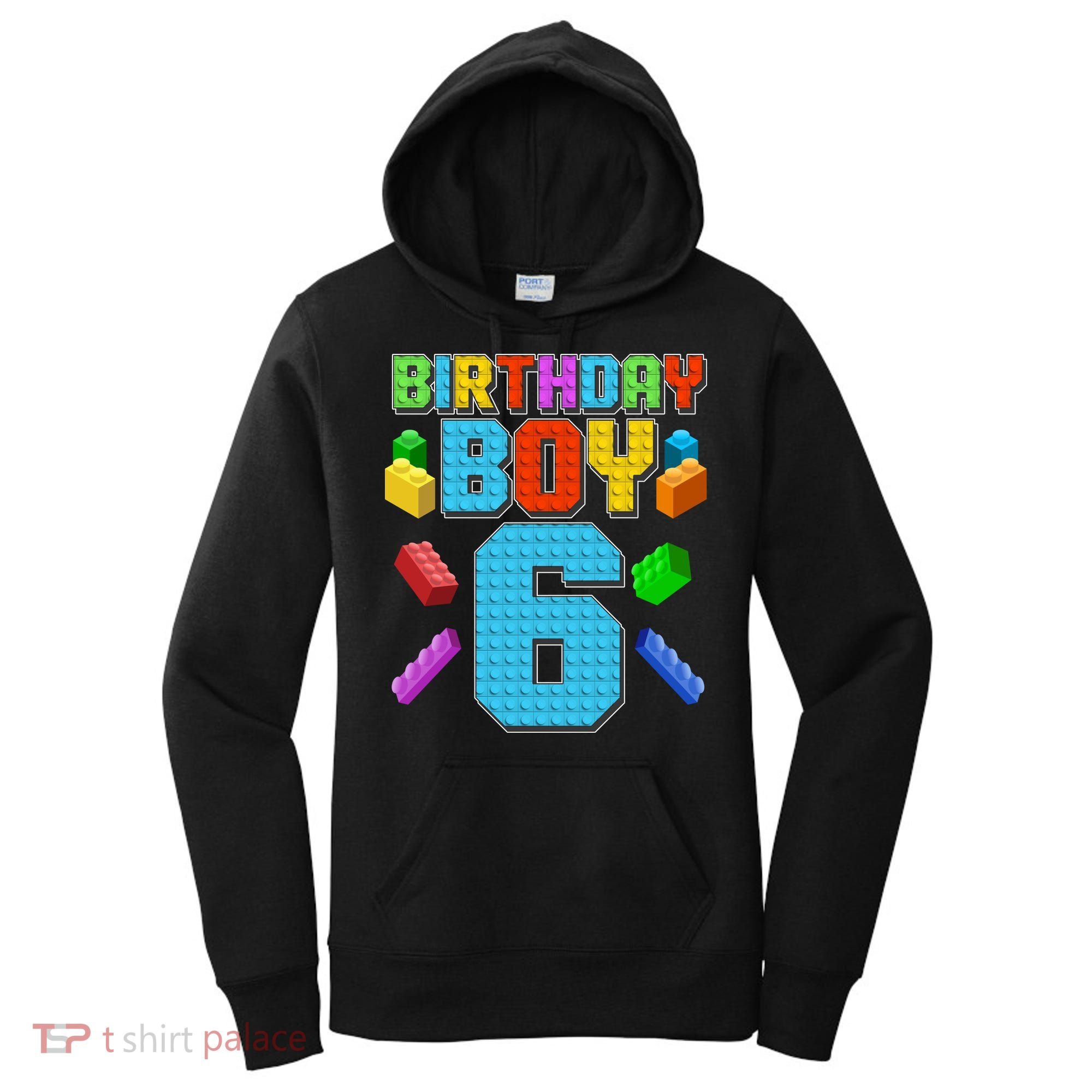 Funny Birthday Boy 6th Birthday Lego Master Builder Women's Hoodie