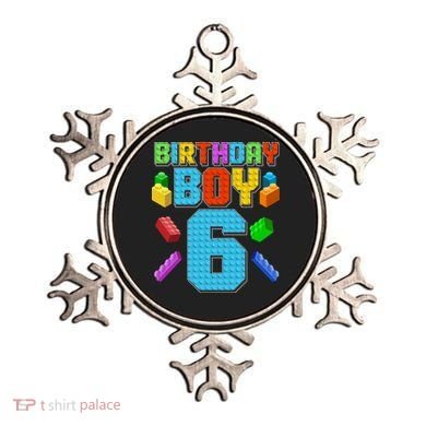 Funny Birthday Boy 6th Birthday Lego Master Builder Ornament