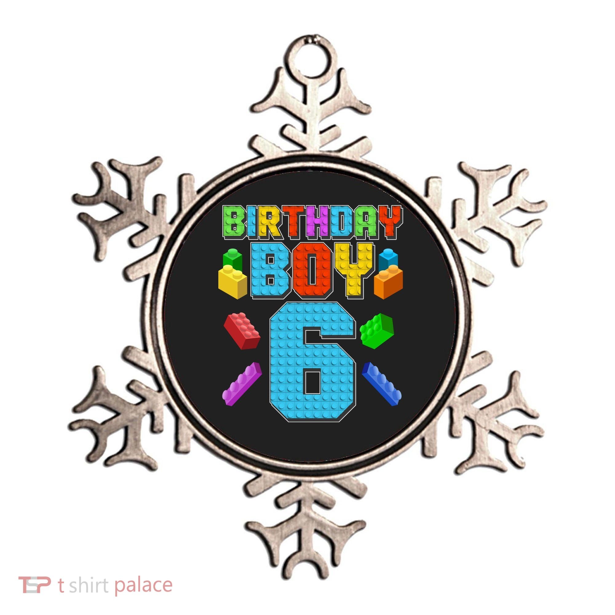 Funny Birthday Boy 6th Birthday Lego Master Builder Ornament