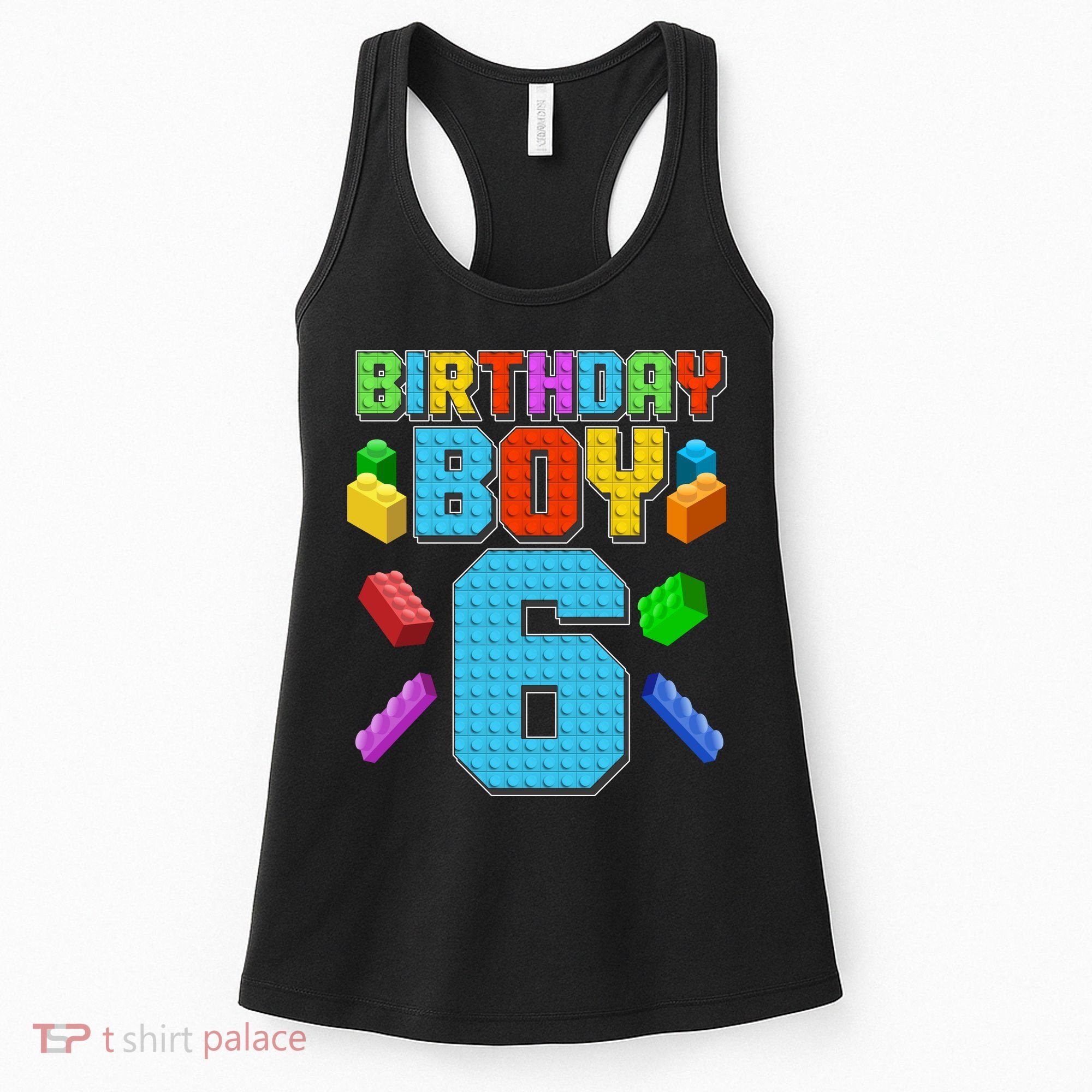 Funny Birthday Boy 6th Birthday Lego Master Builder Women's Tank Top