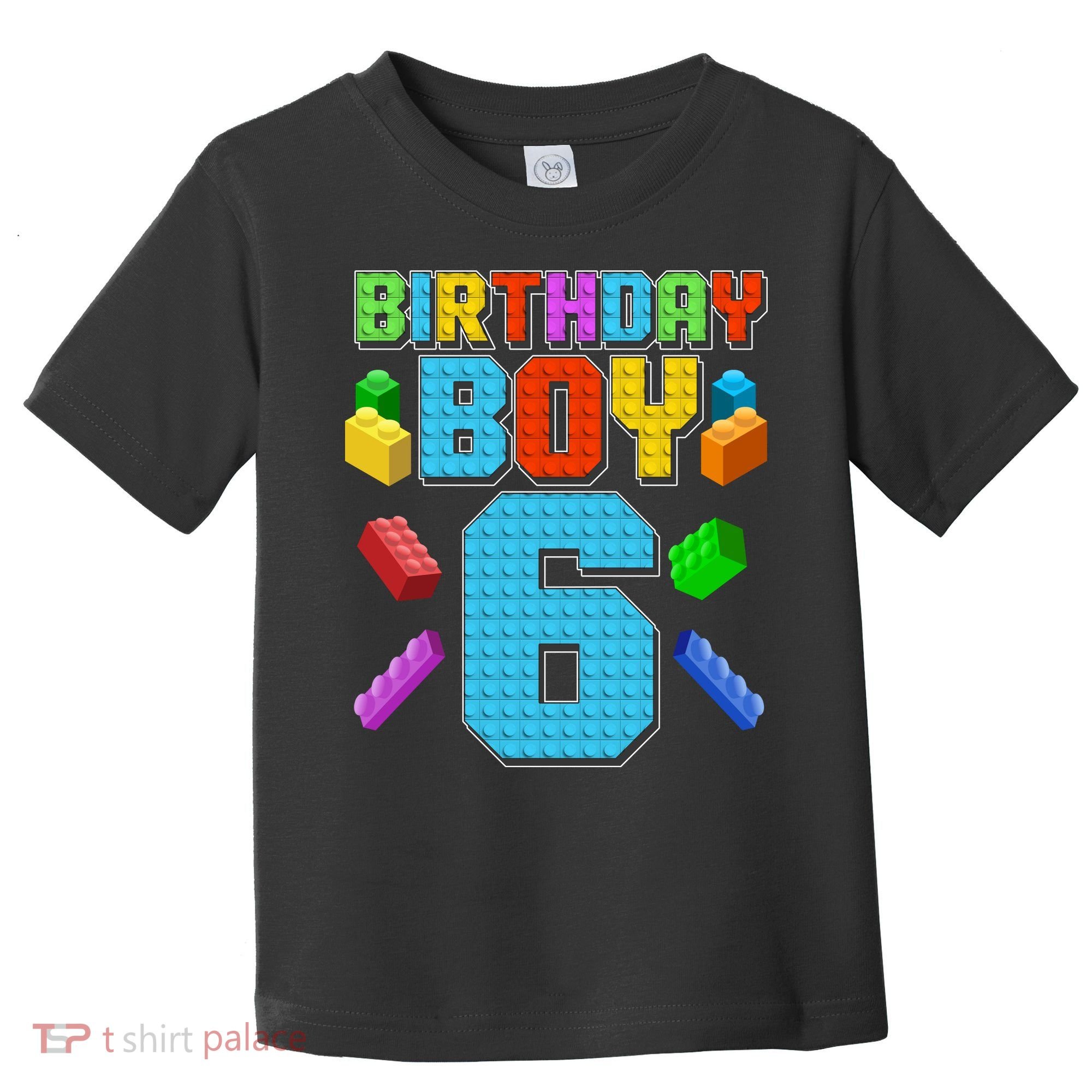 Funny Birthday Boy 6th Birthday Lego Master Builder Toddler T-Shirt