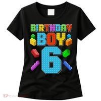 Funny Birthday Boy 6th Birthday Lego Master Builder Women's T-Shirt thumb 0