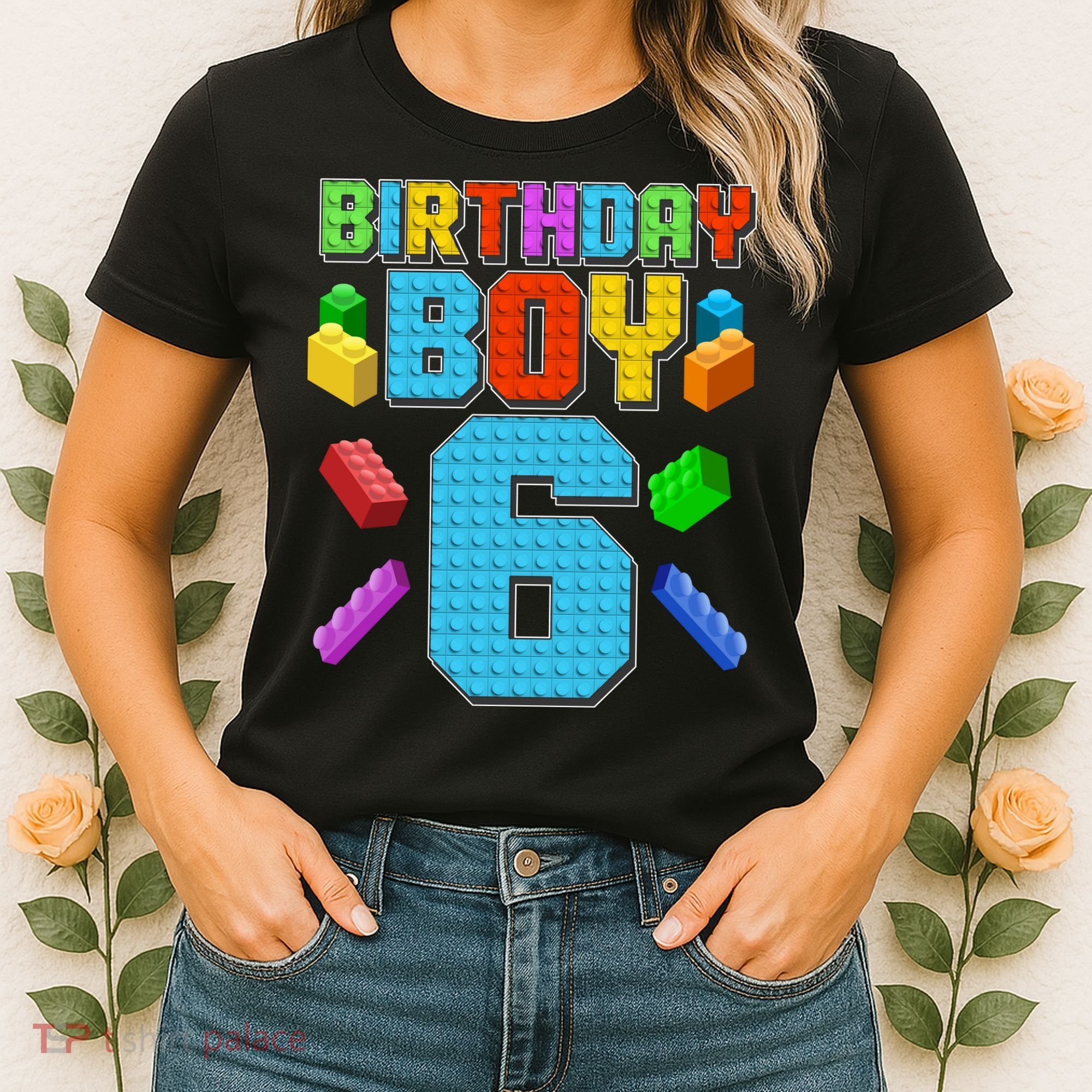 Funny Birthday Boy 6th Birthday Lego Master Builder Women's T-Shirt