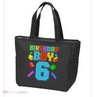 Funny Birthday Boy 6th Birthday Lego Master Builder Tote Bag thumb 3