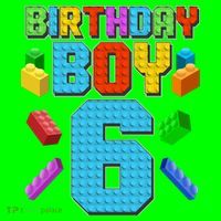 Funny Birthday Boy 6th Birthday Lego Master Builder Coaster thumb 2