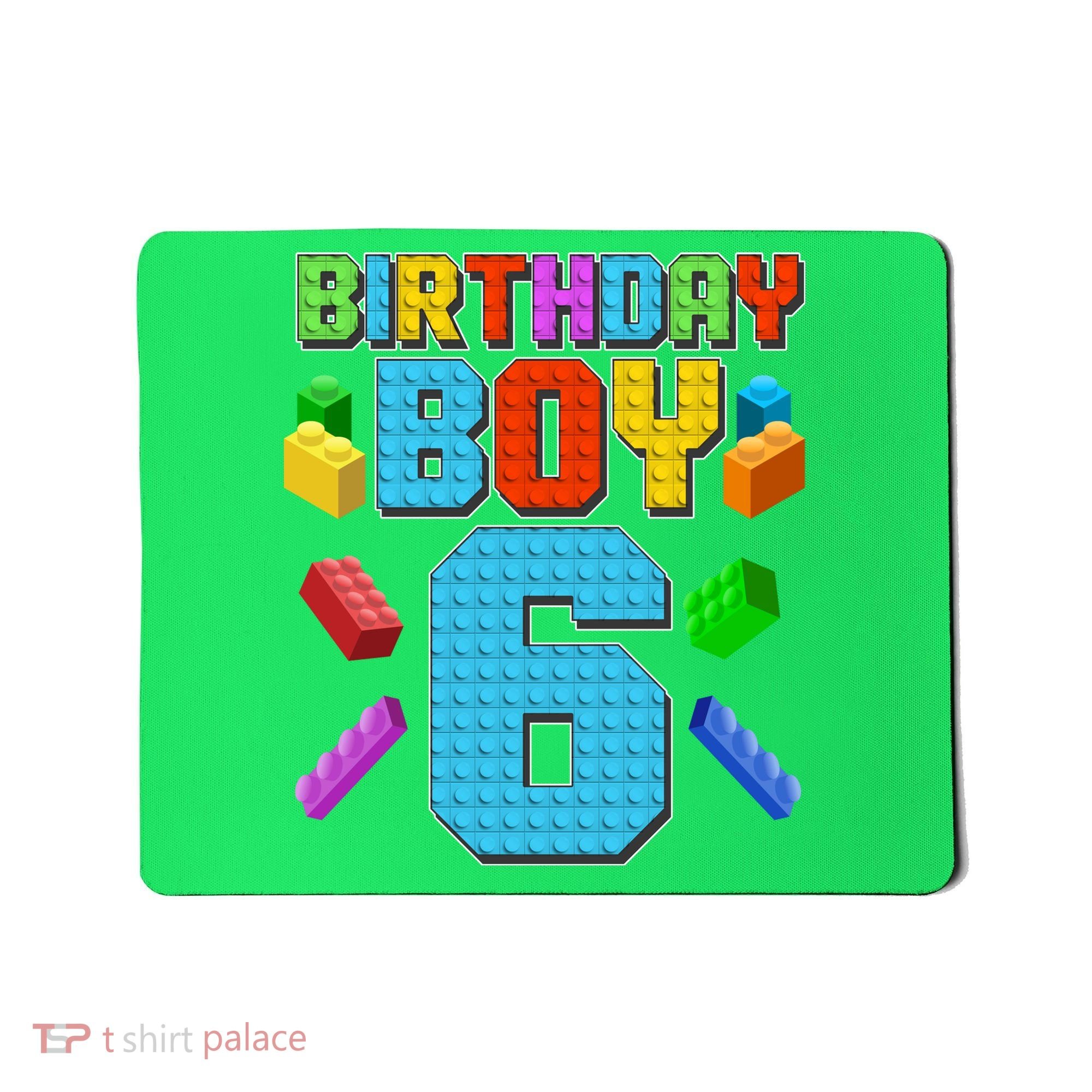 Funny Birthday Boy 6th Birthday Lego Master Builder Mousepad