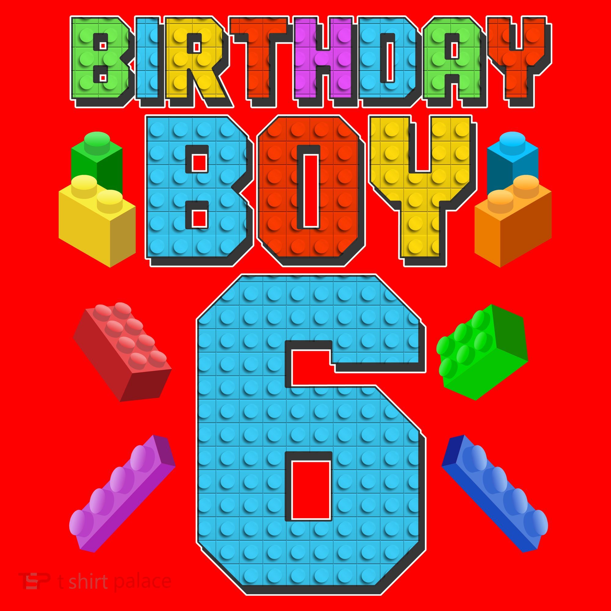Funny Birthday Boy 6th Birthday Lego Master Builder Santa Hat