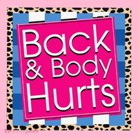 Funny Back Body Hurts Quote Workout Gym Coaster thumb 2