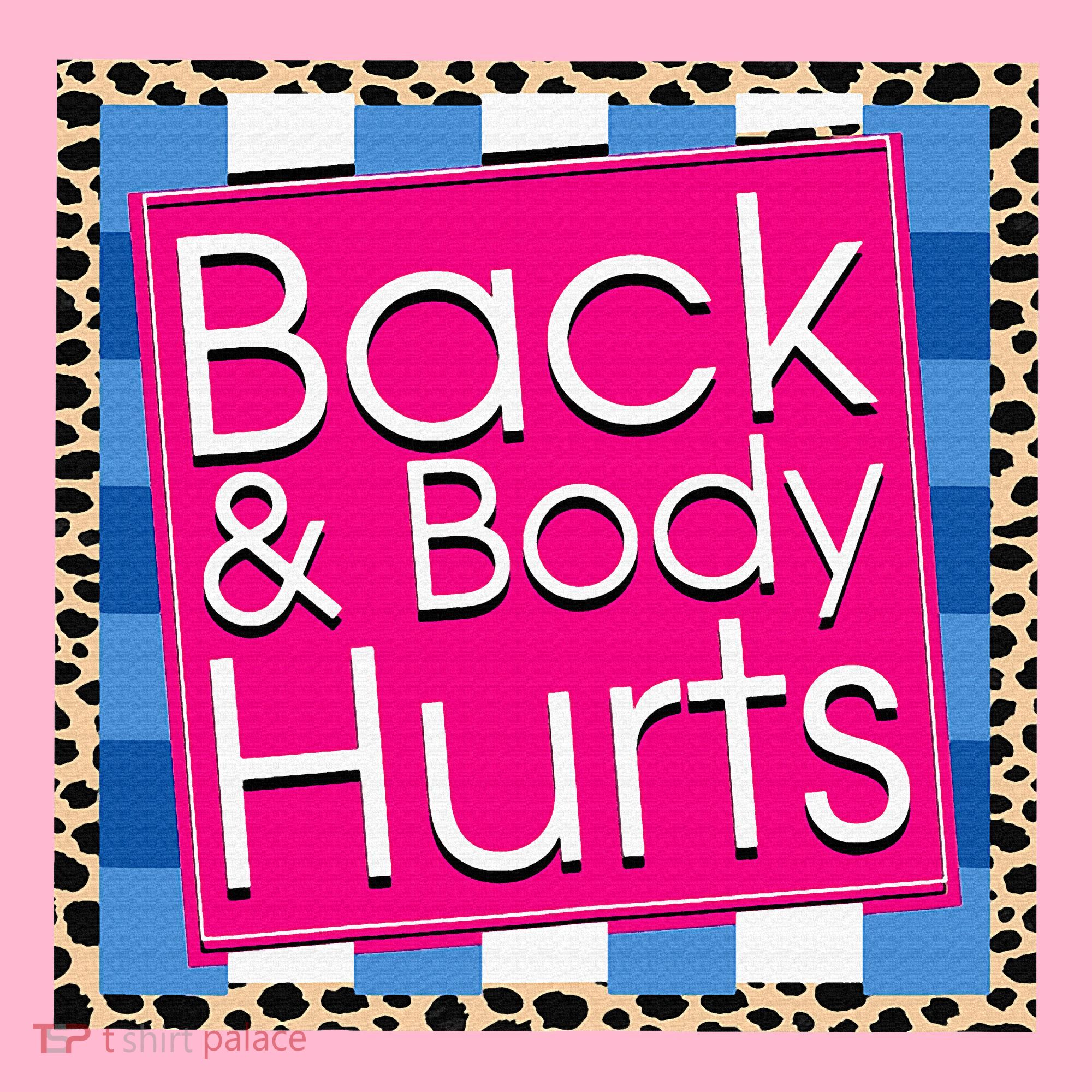Funny Back Body Hurts Quote Workout Gym Coaster
