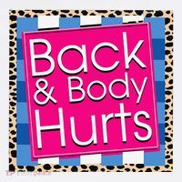 Funny Back Body Hurts Quote Workout Gym Women's Hoodie thumb 2