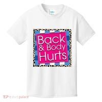 Funny Back Body Hurts Quote Workout Gym Kids T-Shirt thumb 0