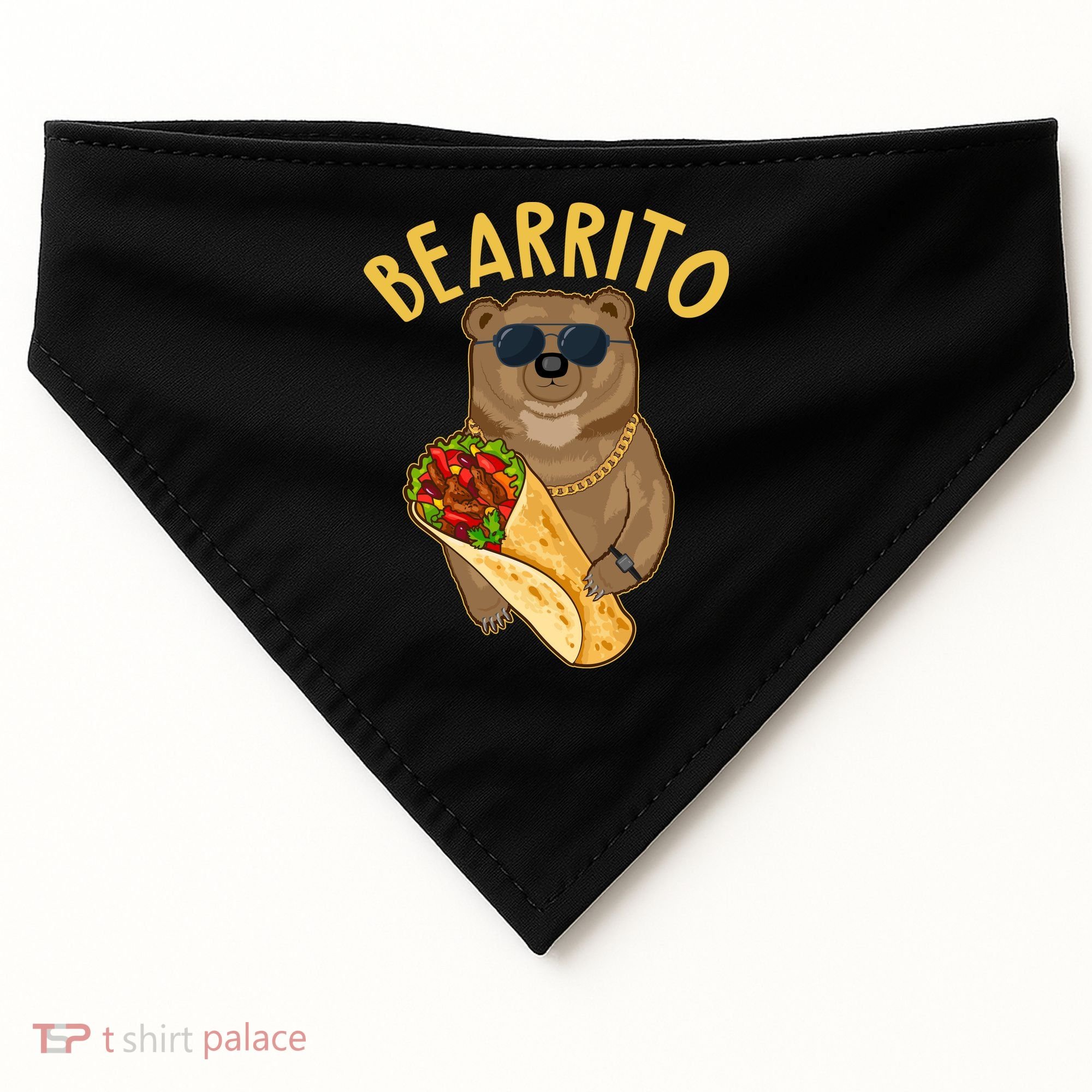 Funny Bearrito Bear USA-Made Doggie Bandana