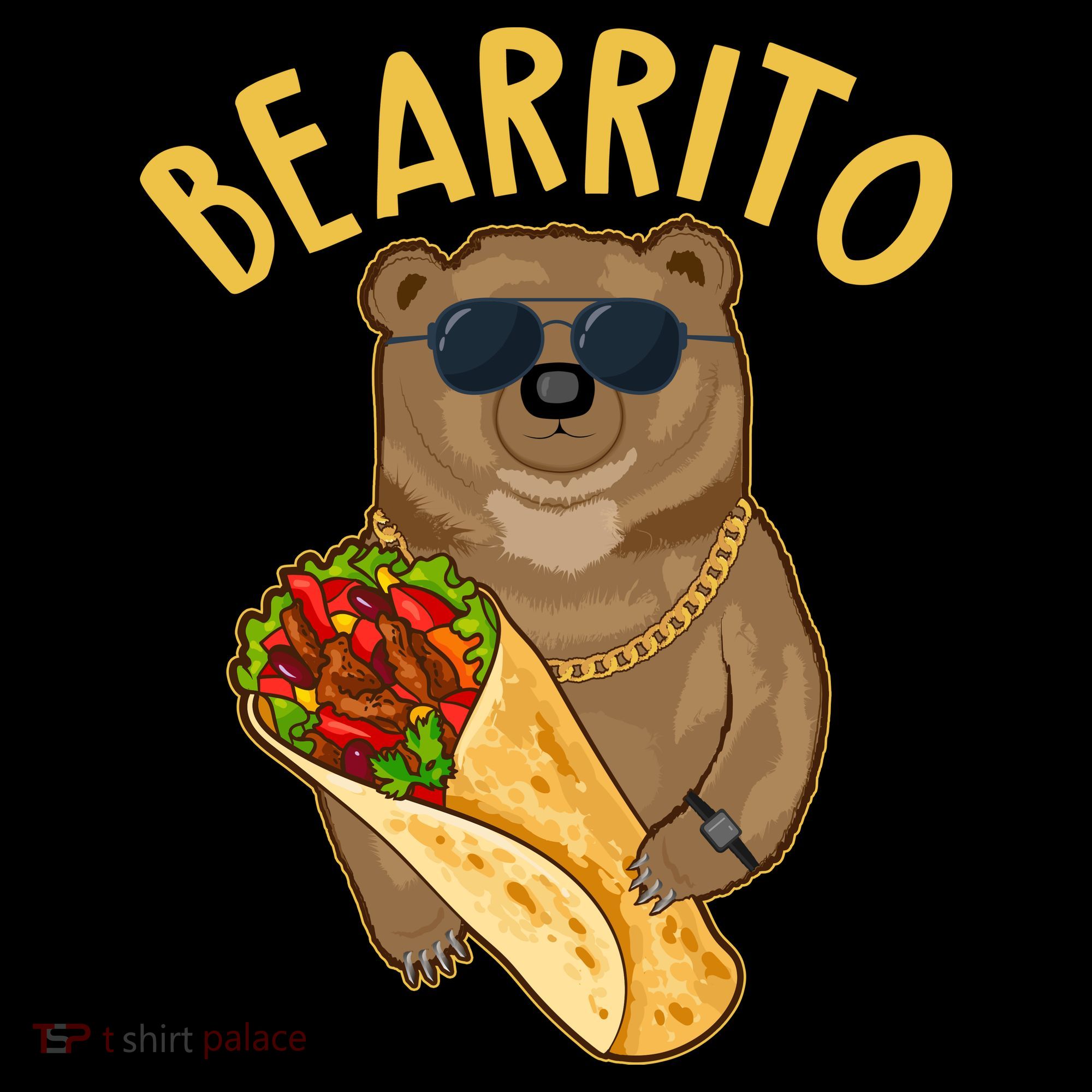 Funny Bearrito Bear Toddler Hoodie