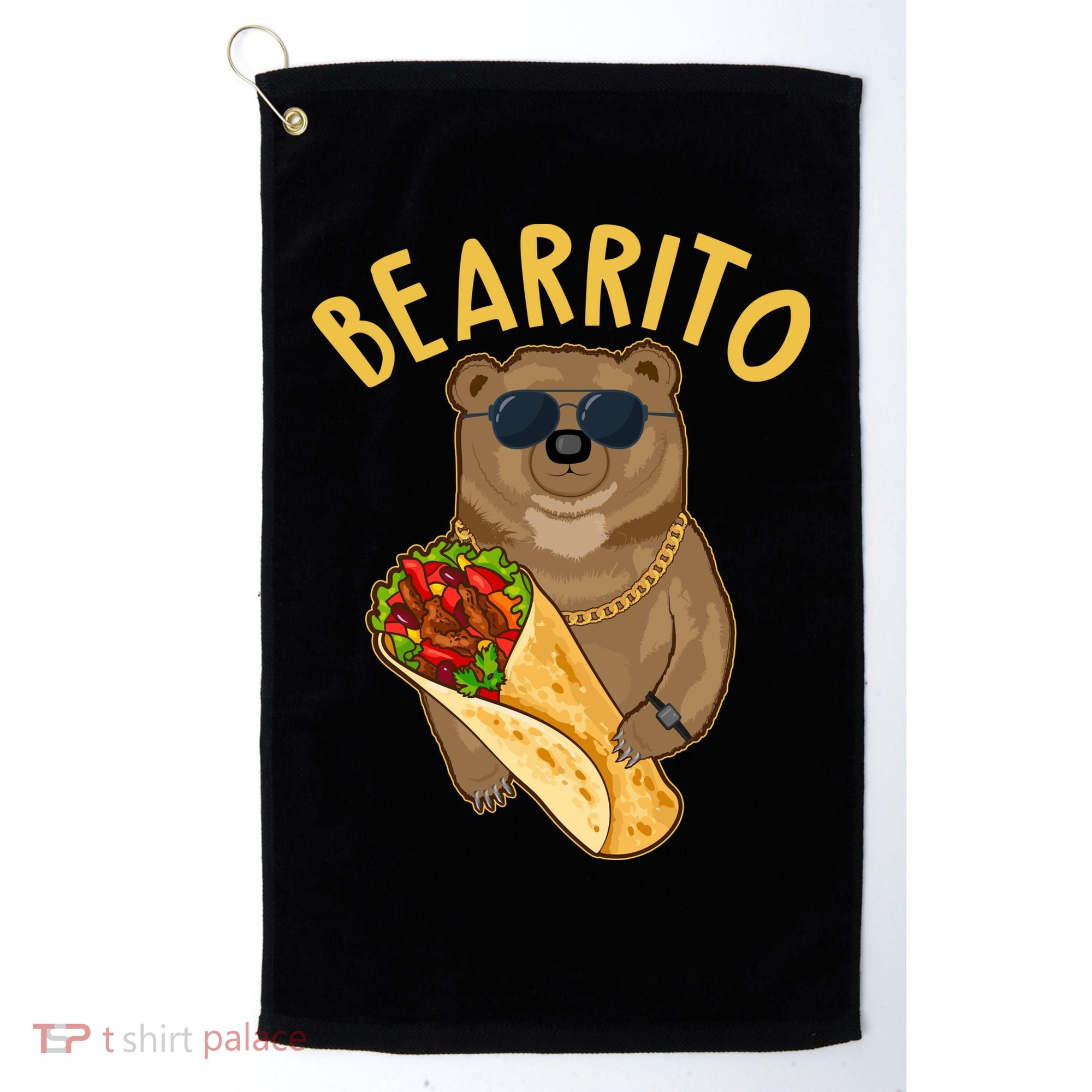 Funny Bearrito Bear Golf Towel