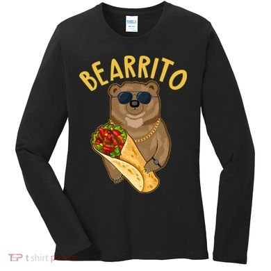 Funny Bearrito Bear Women's Long Sleeve Shirt