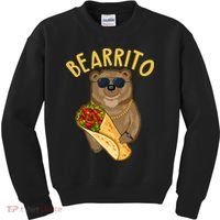 Funny Bearrito Bear Kids Sweatshirt thumb 0
