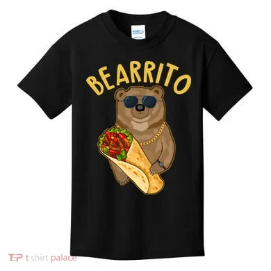 Funny Bearrito Bear Kids T-Shirt