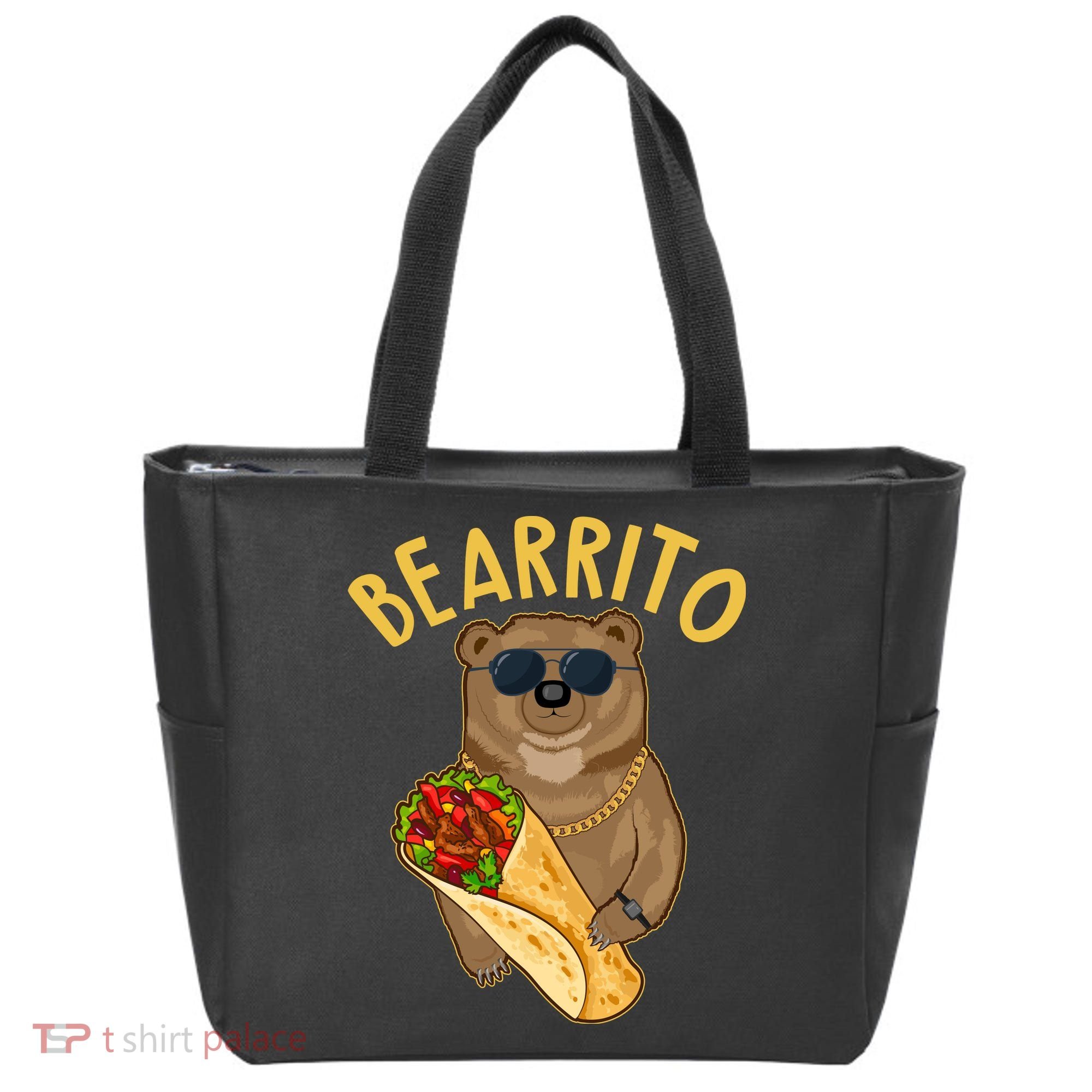 Funny Bearrito Bear Tote Bag