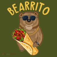 Funny Bearrito Bear Kids Hoodie thumb 2
