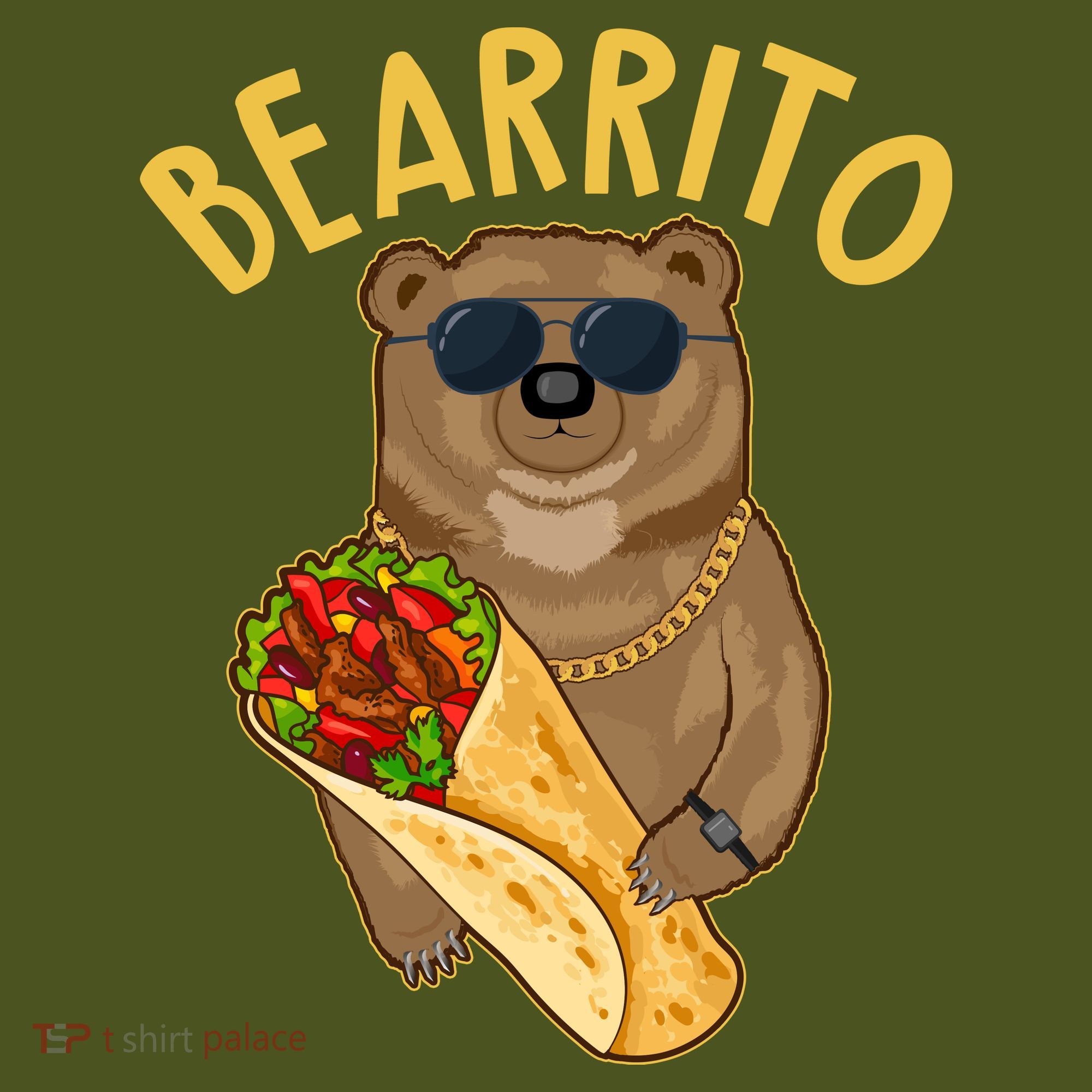 Funny Bearrito Bear Kids Hoodie