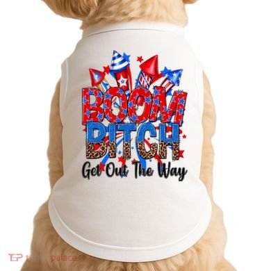 Funny Boom Bitch Get Out The Way Doggie Tank