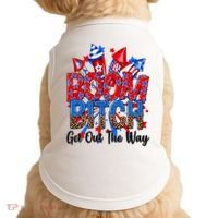 Funny Boom Bitch Get Out The Way Doggie Tank thumb 0