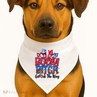 Funny Boom Bitch Get Out The Way USA-Made Doggie Bandana thumb 1