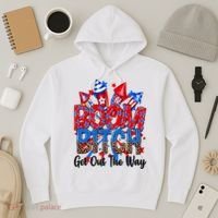 Funny Boom Bitch Get Out The Way Hoodie thumb 3