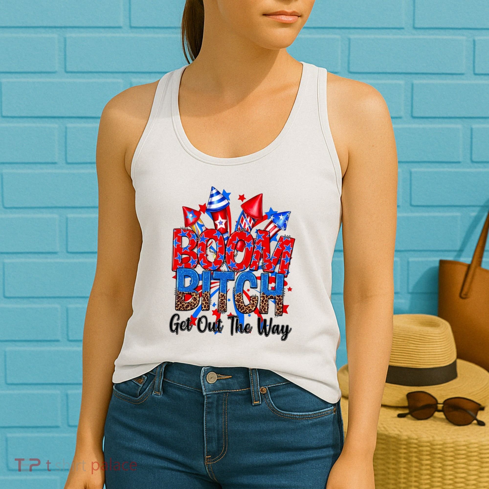 Funny Boom Bitch Get Out The Way Women's Tank Top