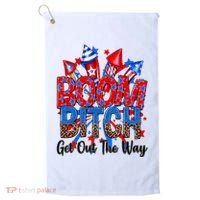 Funny Boom Bitch Get Out The Way Golf Towel thumb 0