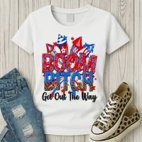 Funny Boom Bitch Get Out The Way Women's T-Shirt thumb 3