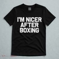Funny Boxer Boxing Coach IM Nicer After Boxing Cool Gift T-Shirt thumb 5