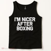 Funny Boxer Boxing Coach IM Nicer After Boxing Cool Gift Tank Top thumb 2