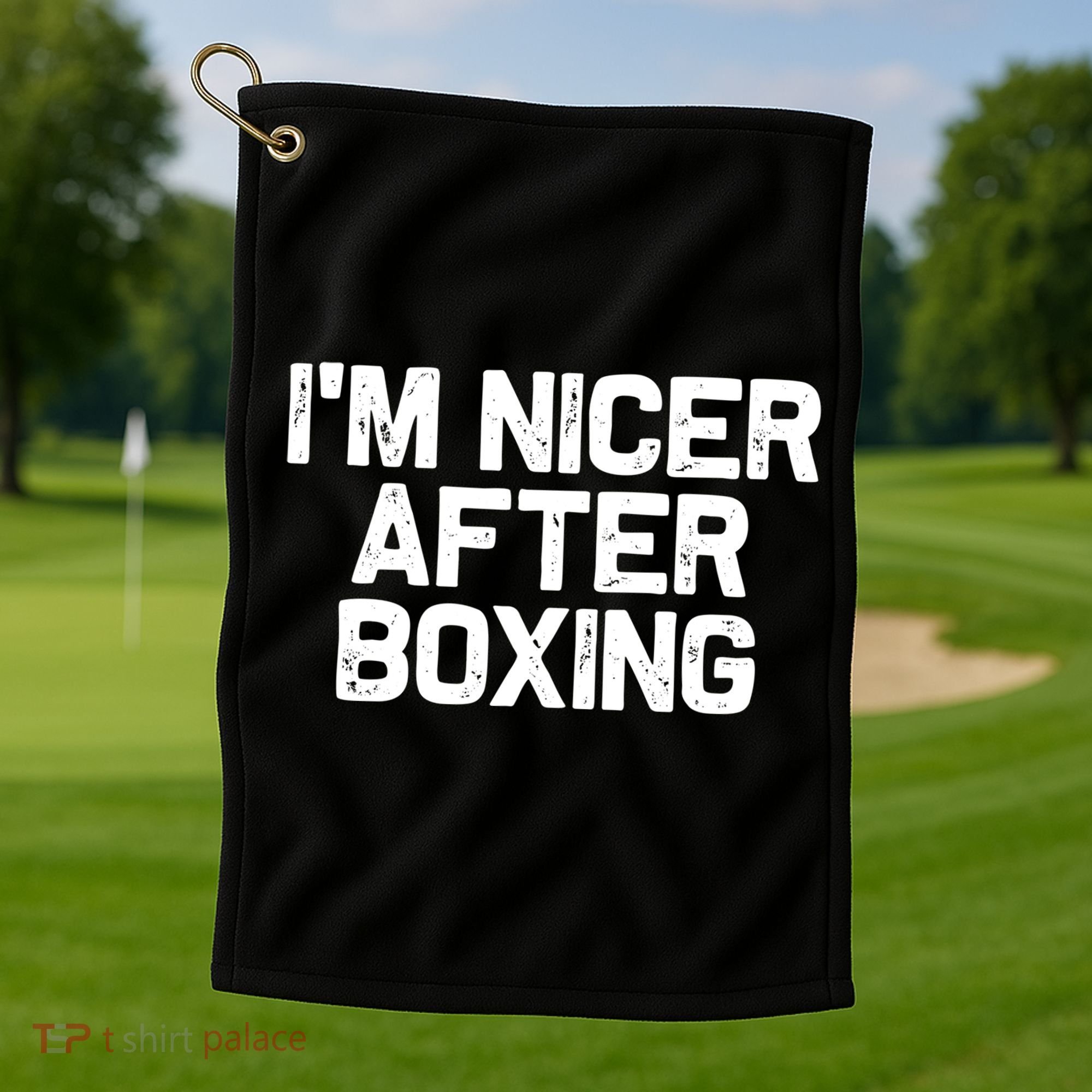 Funny Boxer Boxing Coach IM Nicer After Boxing Cool Gift Golf Towel