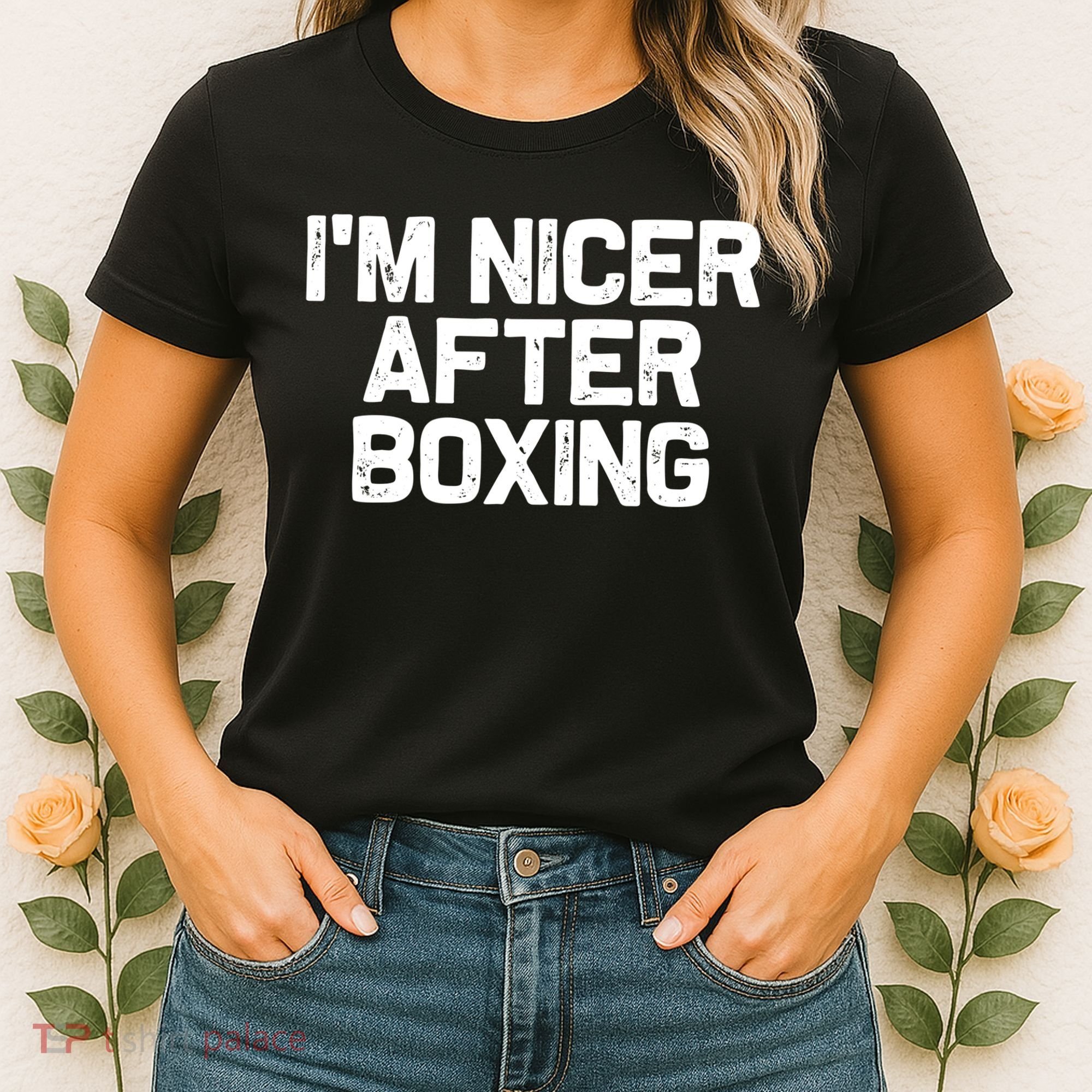 Funny Boxer Boxing Coach IM Nicer After Boxing Cool Gift Women's T-Shirt