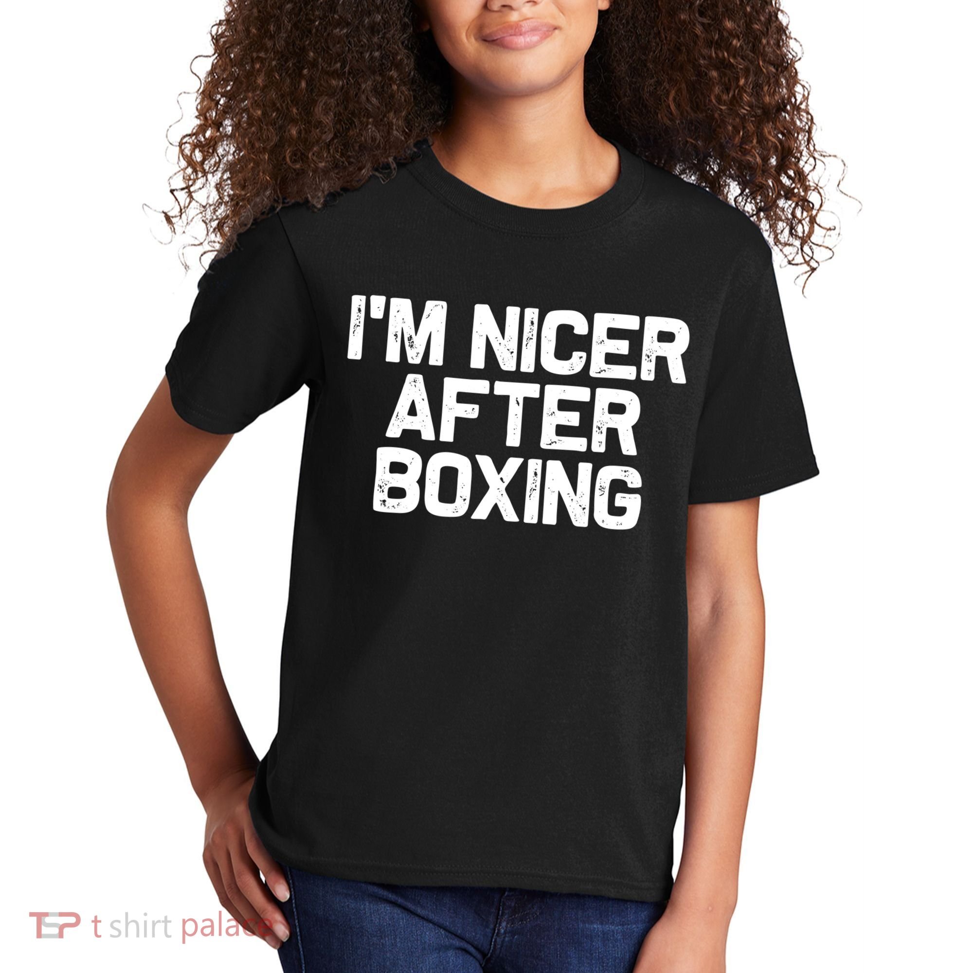 Funny Boxer Boxing Coach IM Nicer After Boxing Cool Gift Kids T-Shirt