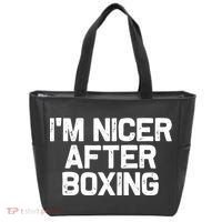 Funny Boxer Boxing Coach IM Nicer After Boxing Cool Gift Tote Bag thumb 0