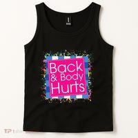 Funny Back Body Hurts Tank Top thumb 2