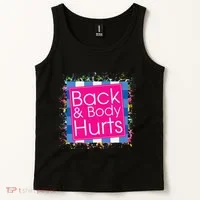 Funny Back Body Hurts Tank Top thumb 2