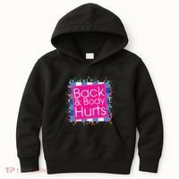 Funny Back Body Hurts Kids Hoodie thumb 0